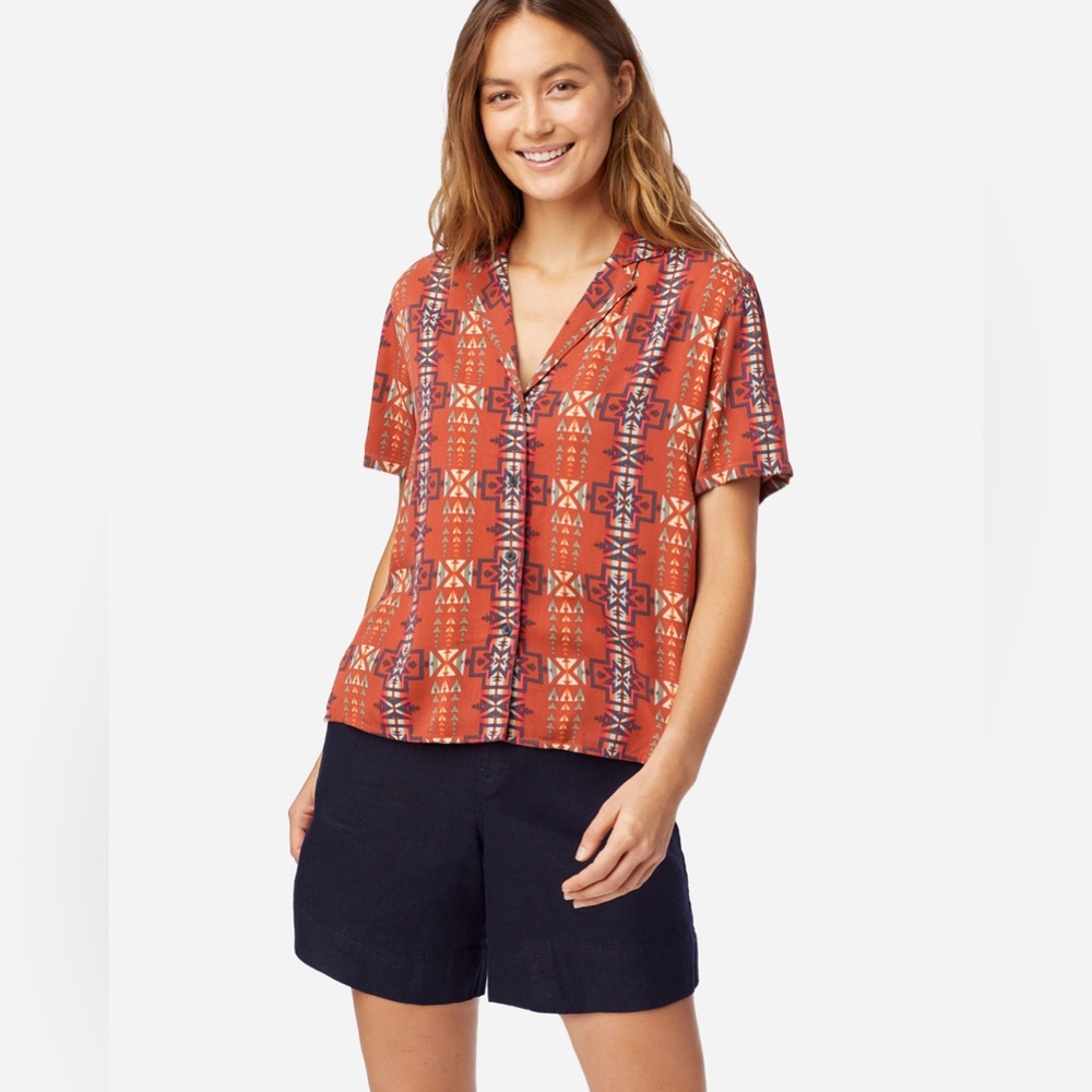 Pendleton Aztec Tribal Lightweight Burnt Orange B… - image 1